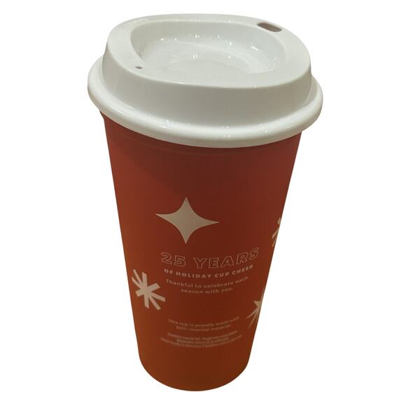 Starbucks 2022 Holiday Limited Edition 25 Years Reusable Plastic 16 oz Cup - Picture 3 of 8